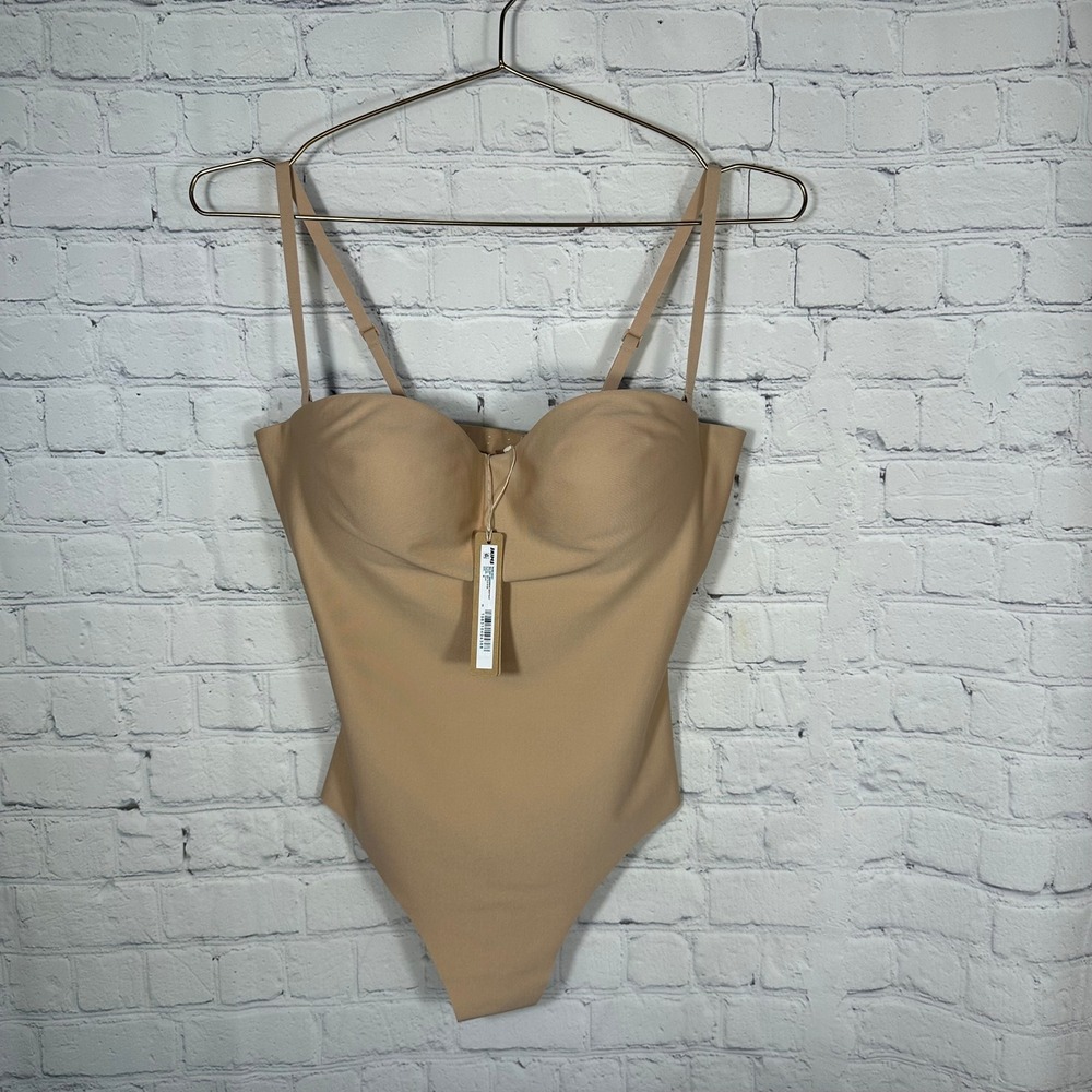 NEW Skims Body Molded Underwire Bodysuit Clay Brown BD-THG-9104 Womens Medium